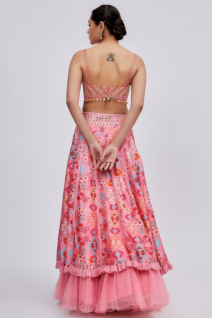 Pink Dupion Silk Wedding Lehenga Set by Lavina Sippy at Pernia's Pop Up Shop