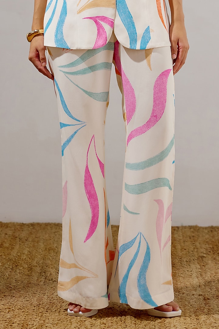 Multi-Colored Crepe Printed Waistcoat Set by Lavanya Ahuja at Pernia's Pop Up Shop