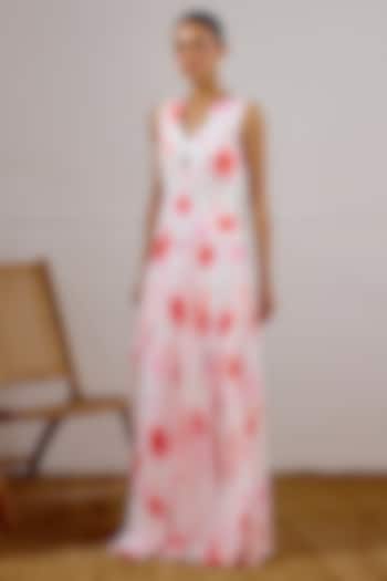 Multi-Colored Chiffon Printed Vacation Dress by Lavanya Ahuja at Pernia's Pop Up Shop