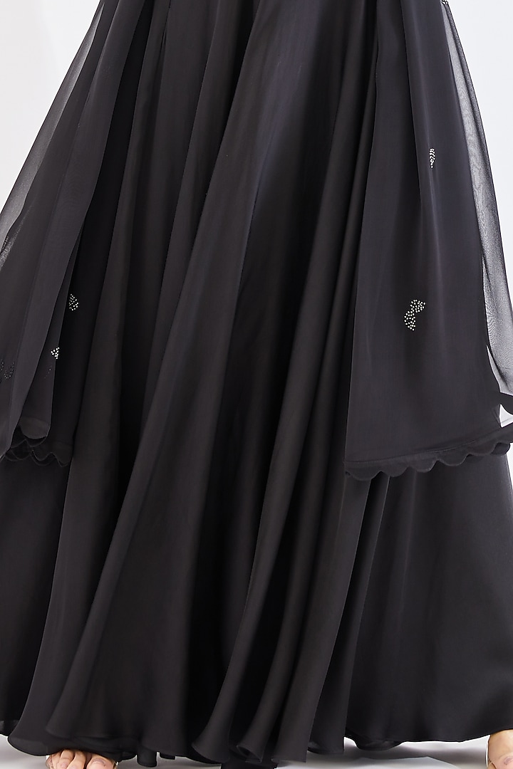 Black Georgette Lehenga Set by Lavanya Ahuja at Pernia's Pop Up Shop