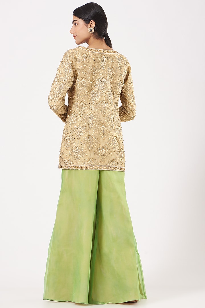Gold Embroidered Jacket Set by LAXMISHRIALI at Pernia's Pop Up Shop