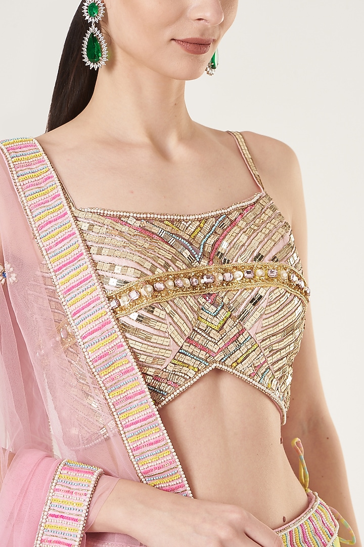 Yellow Embroidered Wedding Lehenga Set by LAXMISHRIALI at Pernia's Pop Up Shop