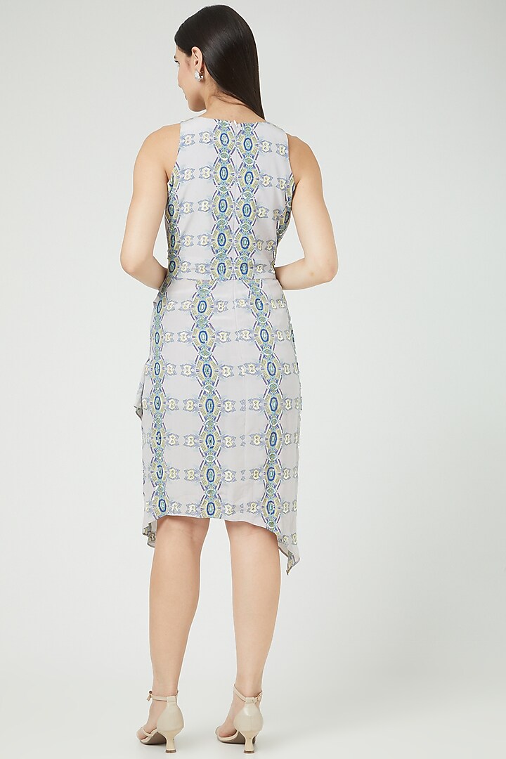 Grey Digital Printed Vacation Dress by LAXMISHRIALI at Pernia's Pop Up Shop