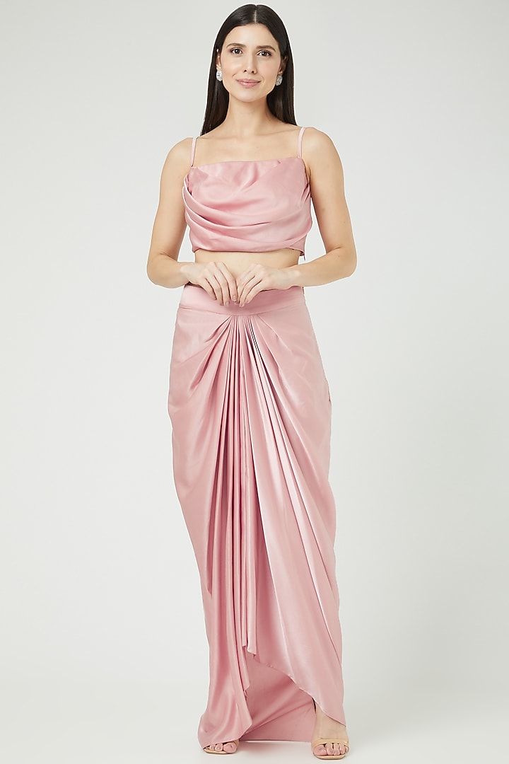 Blush Pink Organza Jacket Set by LAXMISHRIALI at Pernia's Pop Up Shop
