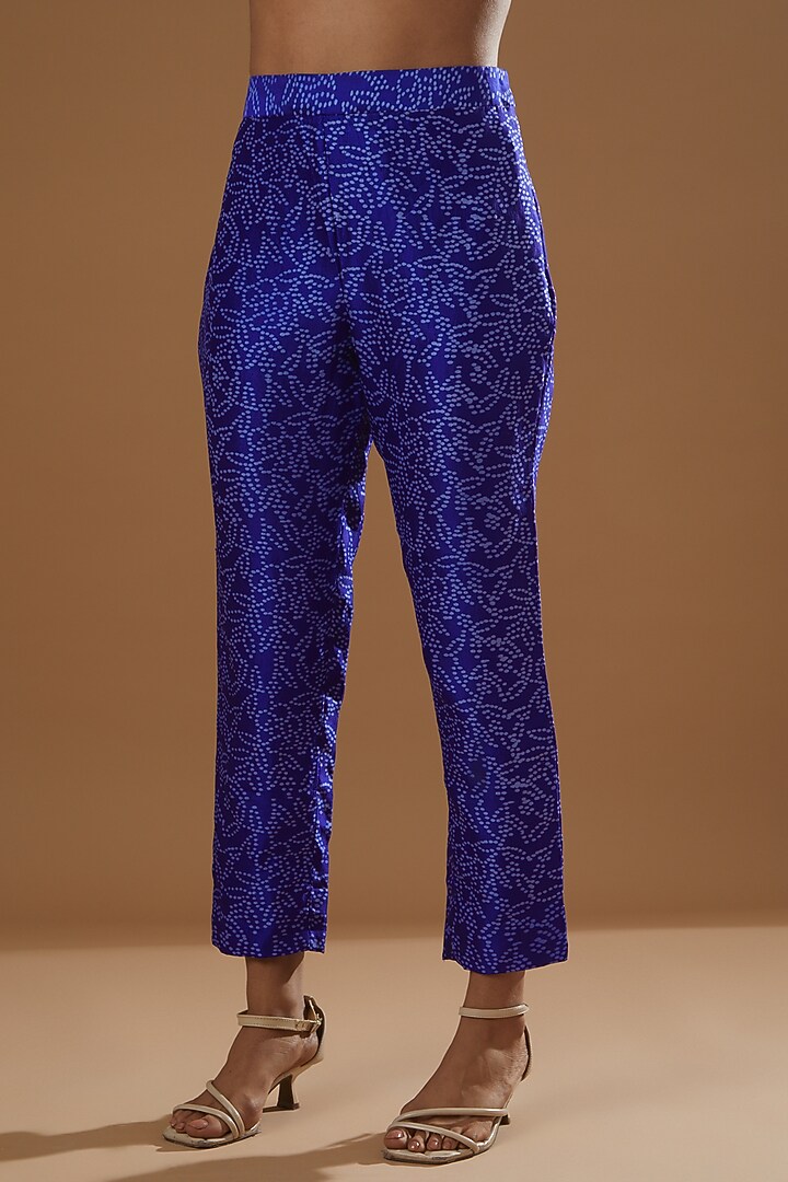 Cobalt Blue Embroidered Kaftan Set by Label Debelle at Pernia's Pop Up Shop