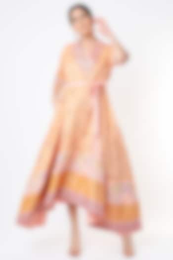 Peach & Cinnamon Block Printed Blazer Dress by Leela By A