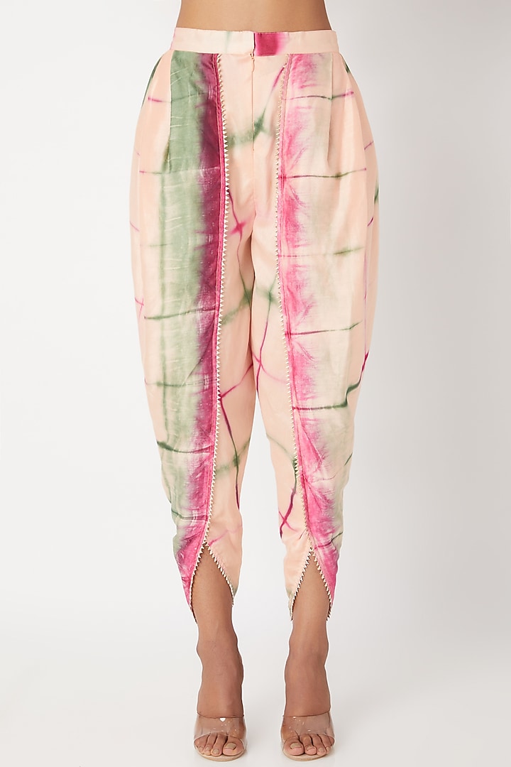 Ivory Embroidered & Tie-Dye Kurta Set by Leela By A at Pernia's Pop Up Shop
