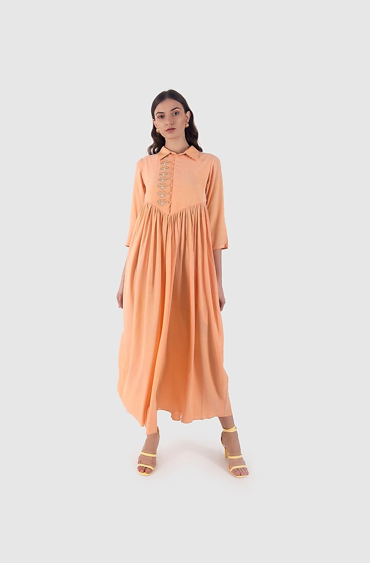 Coral Sand Shirt Dress by Leela By A