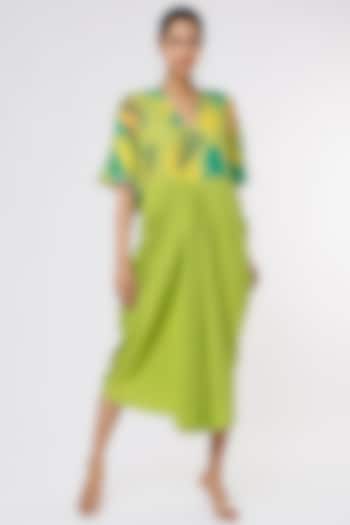 Mint Green Printed Dress by Leela By A