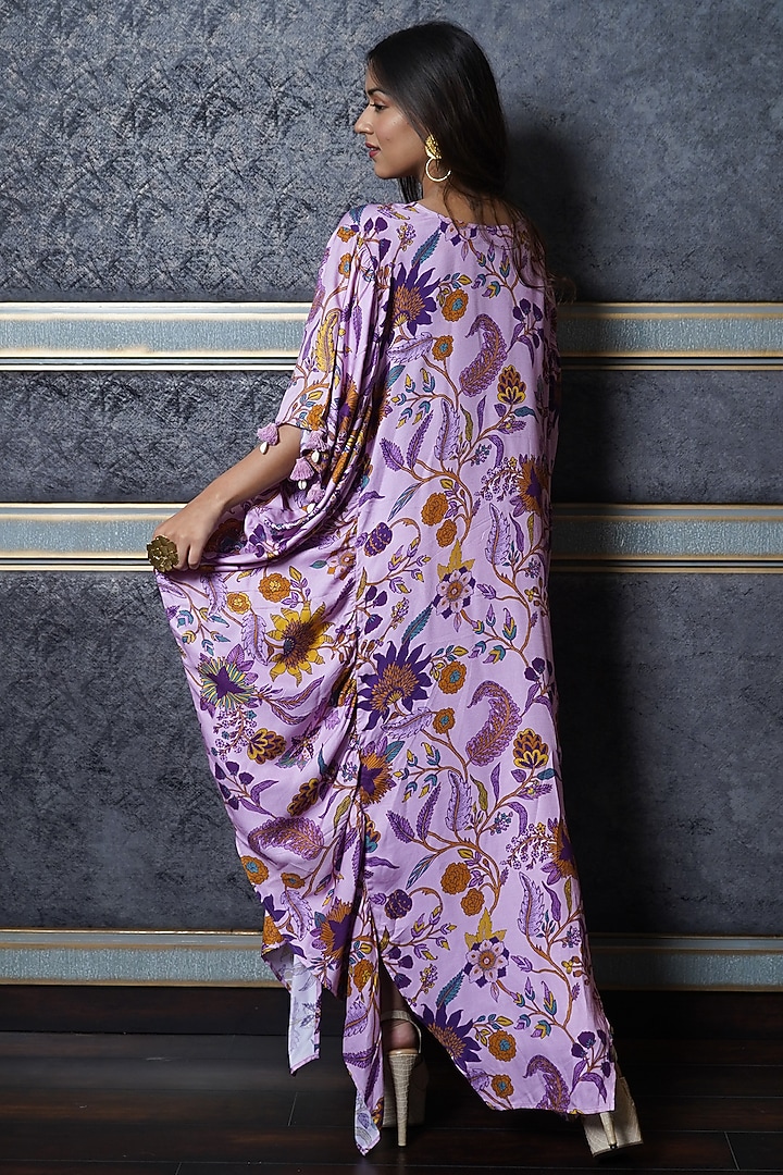 Lilac Digital Printed Summer Dress by Leela By A at Pernia's Pop Up Shop