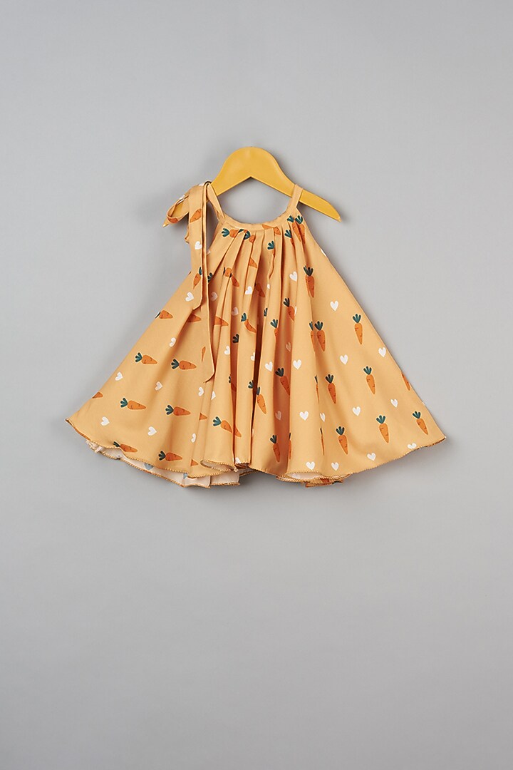 Off White Rayon Dhoti Set For Girls by LITTLE BRATS at Pernia's Pop Up Shop