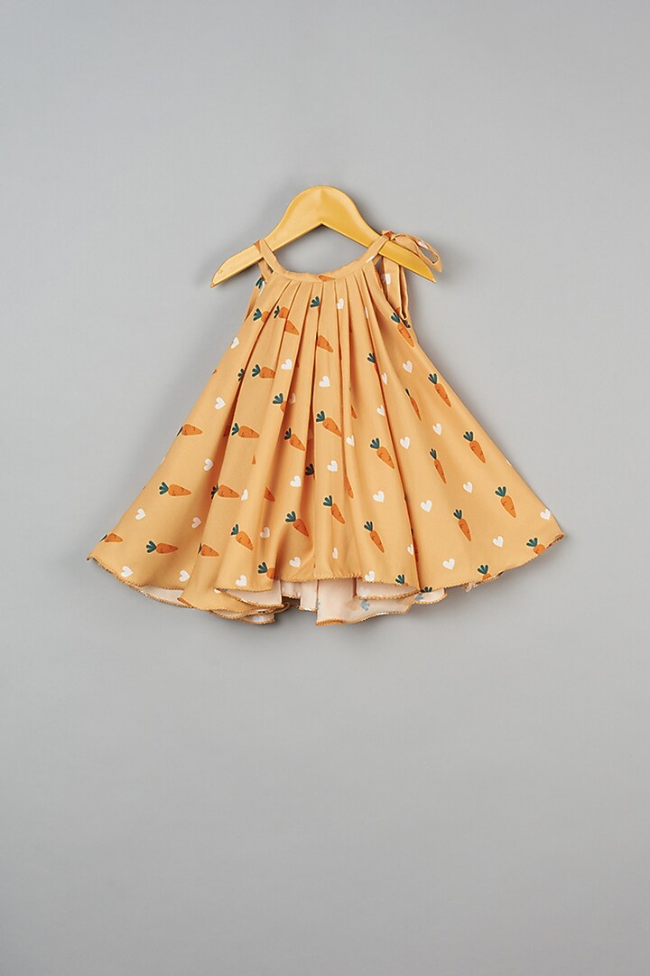 Off White Rayon Dhoti Set For Girls by LITTLE BRATS at Pernia's Pop Up Shop