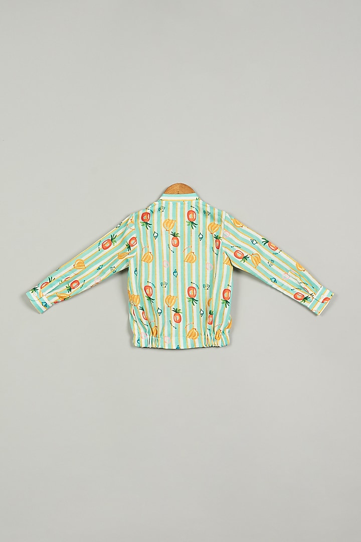 Multi-Colored Printed Bomber Jacket by LITTLE BRATS at Pernia's Pop Up Shop