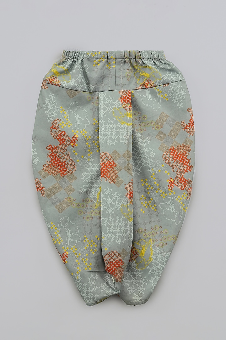 Orange Cotton Silk Embroidered Kurta Set For Boys by LITTLE BRATS at Pernia's Pop Up Shop