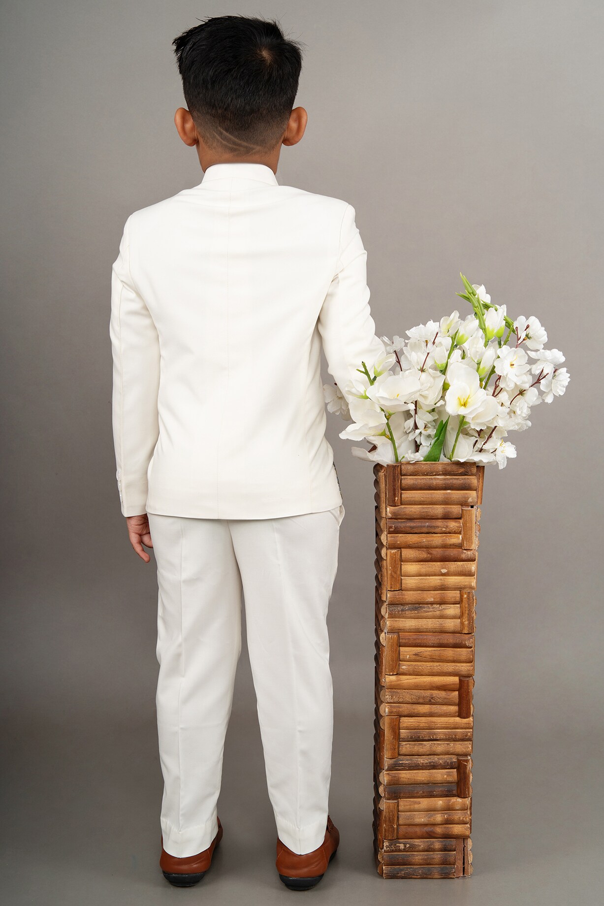 Ivory Hand Embroidered Bandhgala Set