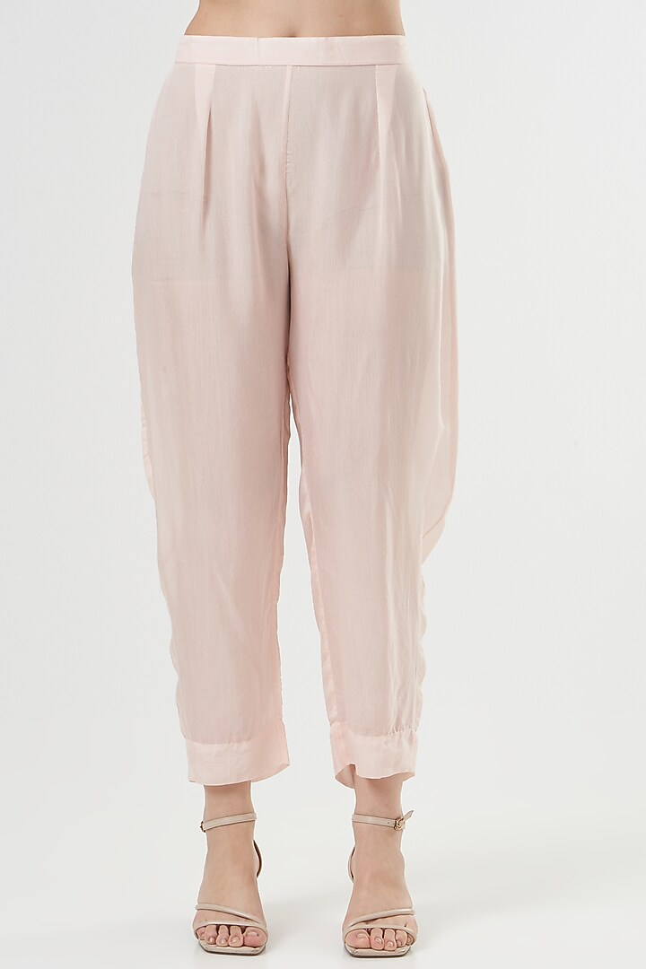 Baby Pink Chikankari Kurta Set by Label Darpan at Pernia's Pop Up Shop
