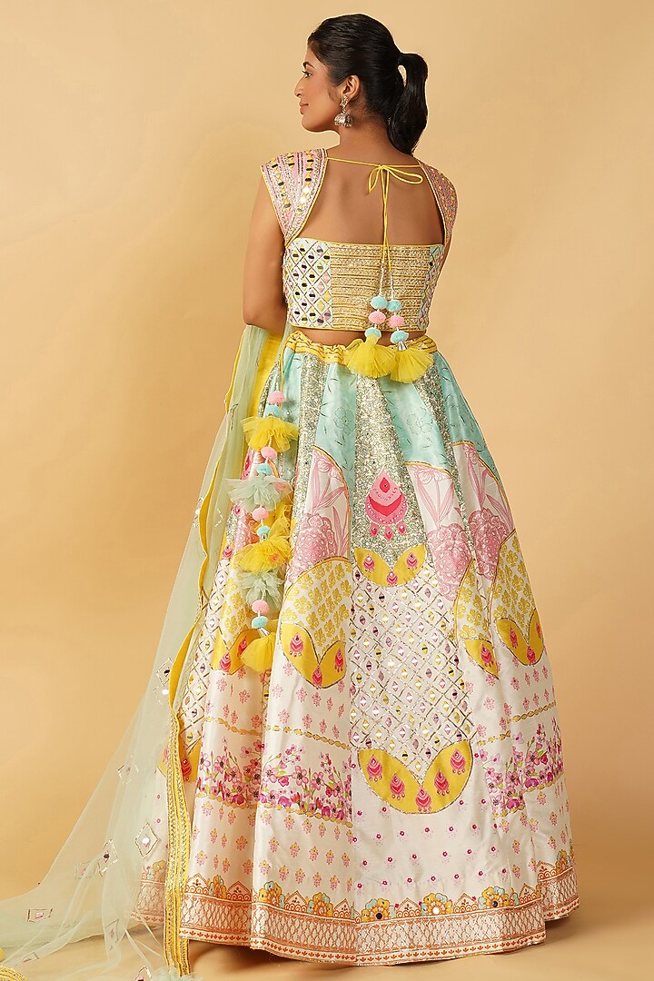 Off-White Hand Embroidered Wedding Lehenga Set by Label Radini at Pernia's Pop Up Shop