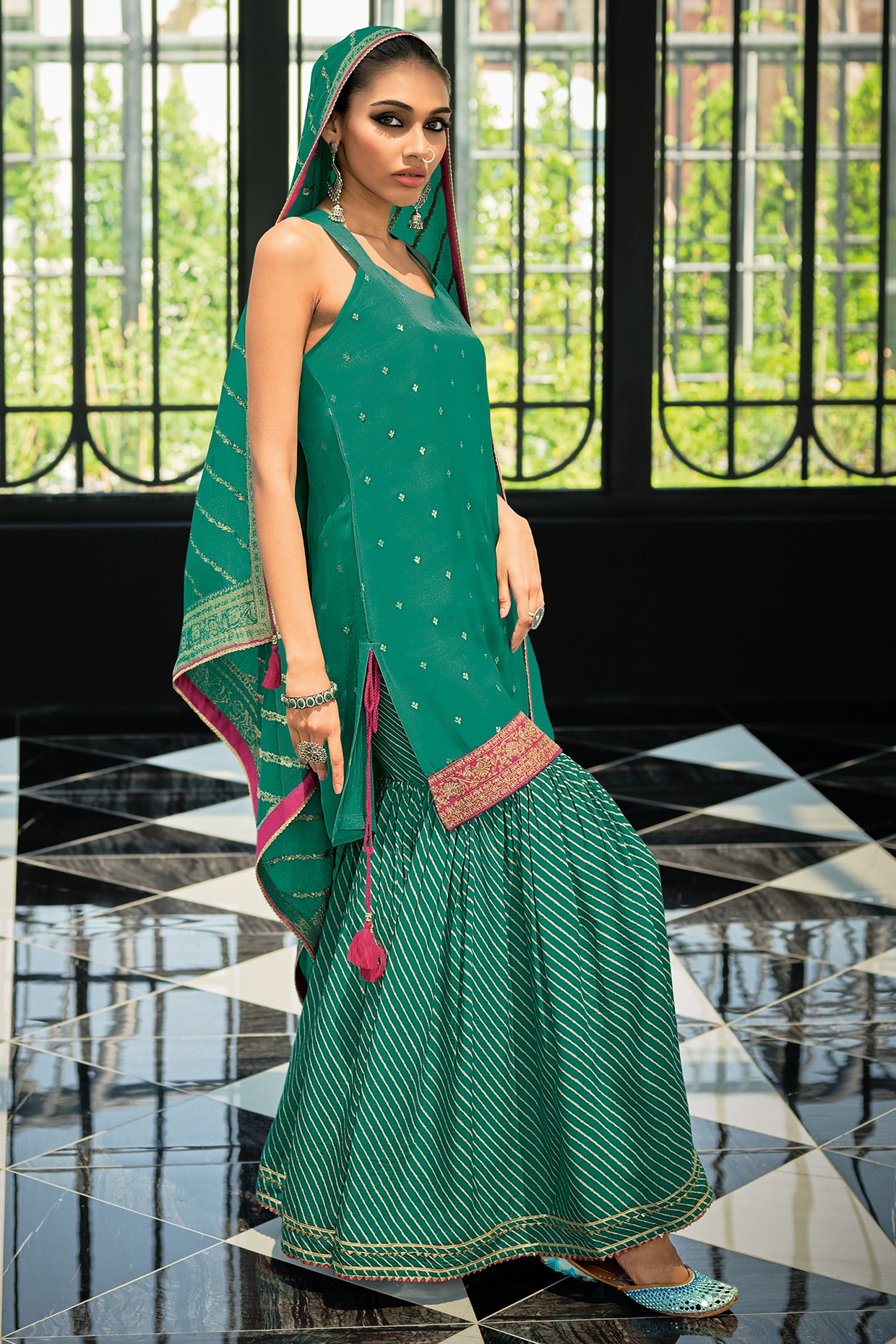 Puzzled brides: What to Wear Indo-Western Sharara or Lehenga? - Mogul