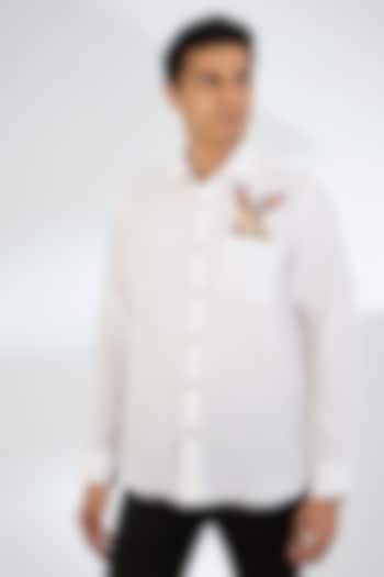 White Linen Shirt by Linen Bloom Men