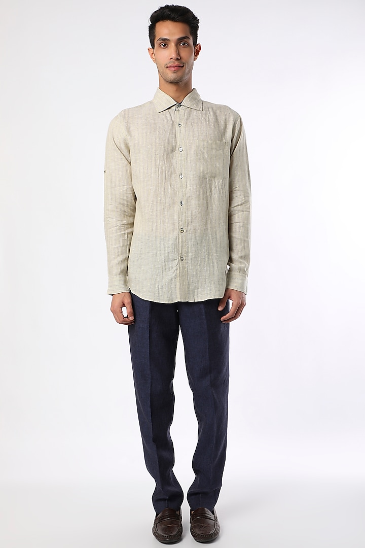 Sage Linen Shirt by Linen Bloom Men