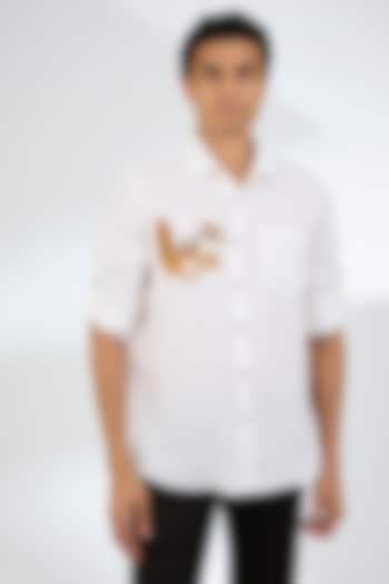 White Linen Shirt by Linen Bloom Men