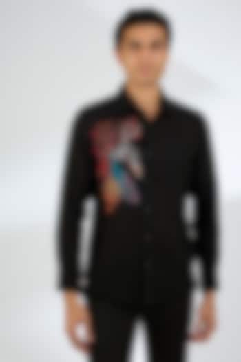 Black Linen Shirt by Linen Bloom Men