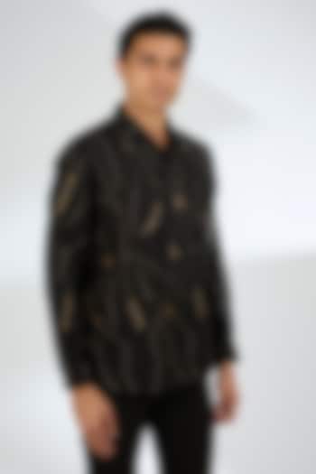 Black Linen Shirt by Linen Bloom Men