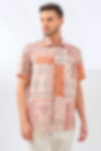 Multi-Colored Linen Printed Shirt by Linen Bloom Men at Pernia's Pop Up Shop