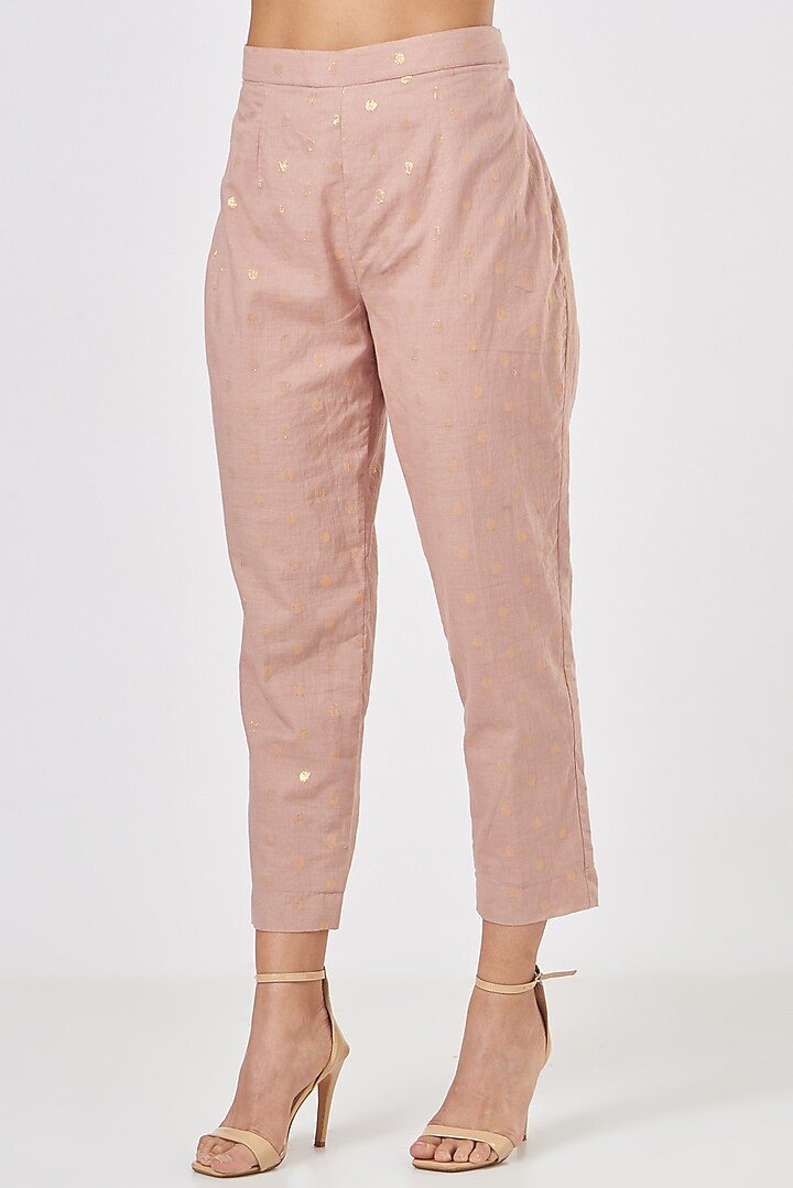 Peach Pure Mulmul Cotton Co-Ord Set by Luvya by Neetu at Pernia's Pop Up Shop