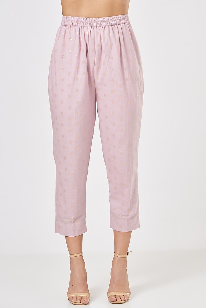 Lilac Pure Mulmul Cotton Co-Ord Set by Luvya by Neetu at Pernia's Pop Up Shop
