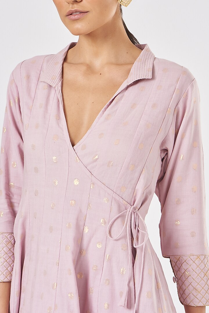 Lilac Pure Mulmul Cotton Co-Ord Set by Luvya by Neetu at Pernia's Pop Up Shop