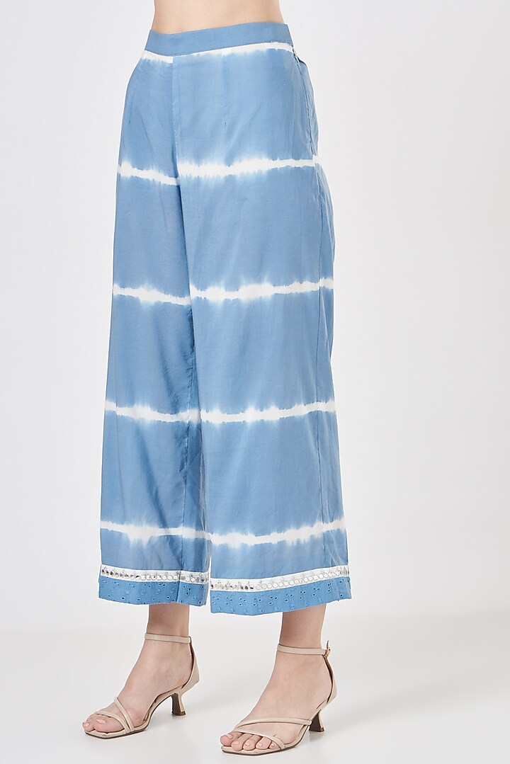 Blue Tie-Dye Pant Set by Luvya by Neetu at Pernia's Pop Up Shop