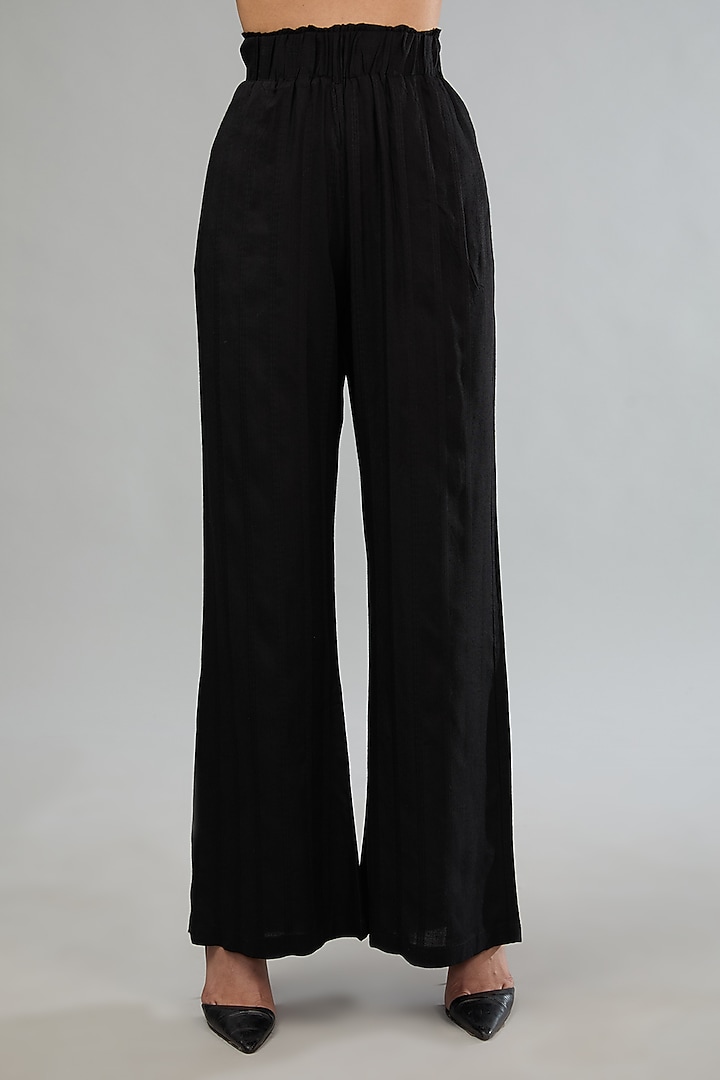 Black Handloom Cotton Co-Ord Set by Label Sugar at Pernia's Pop Up Shop