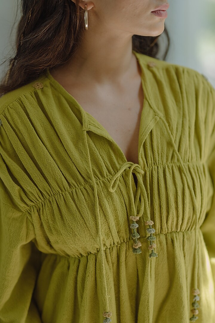 Green Jute Co-Ord Set by Label Sugar at Pernia's Pop Up Shop