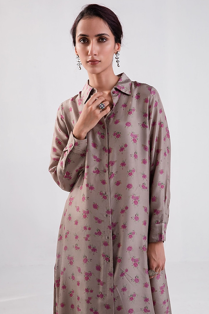 Brown Printed Co-Ord Set by Label Shreya Sharma at Pernia's Pop Up Shop