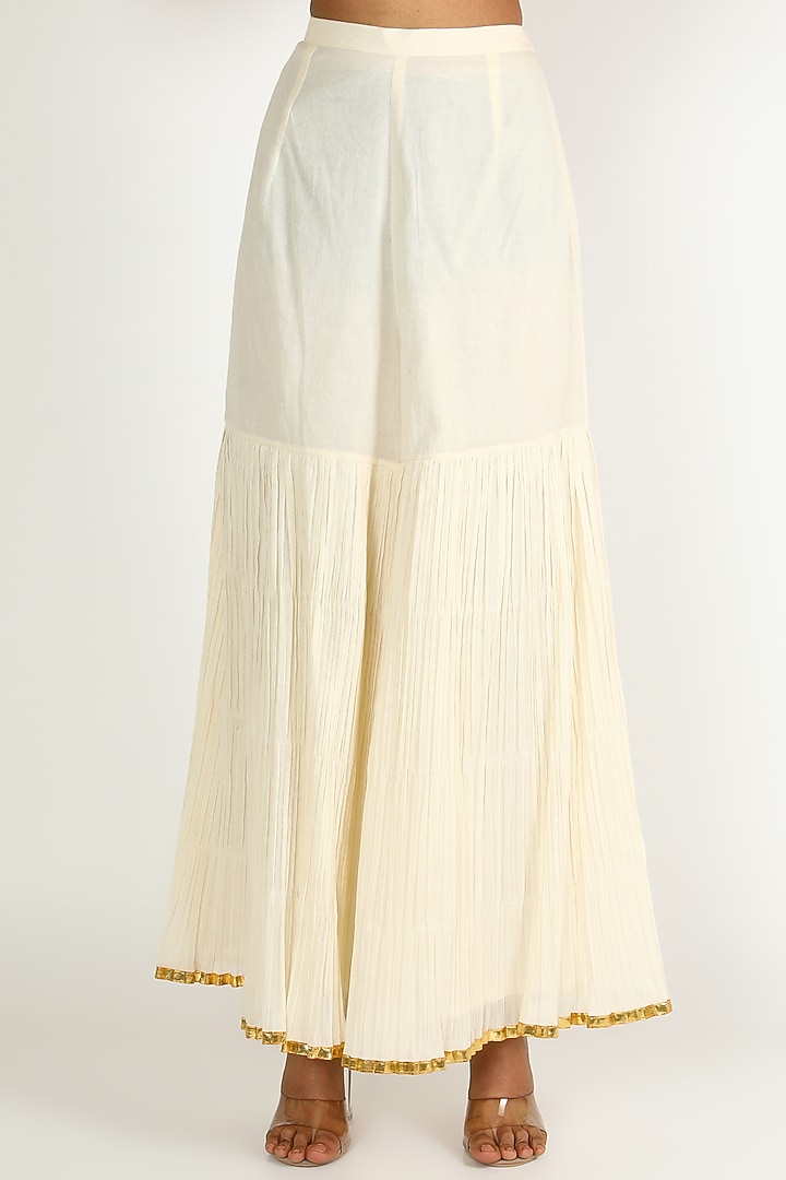 Yellow Embroidered Sharara Set by Loka By Veerali Raveshia at Pernia's Pop Up Shop