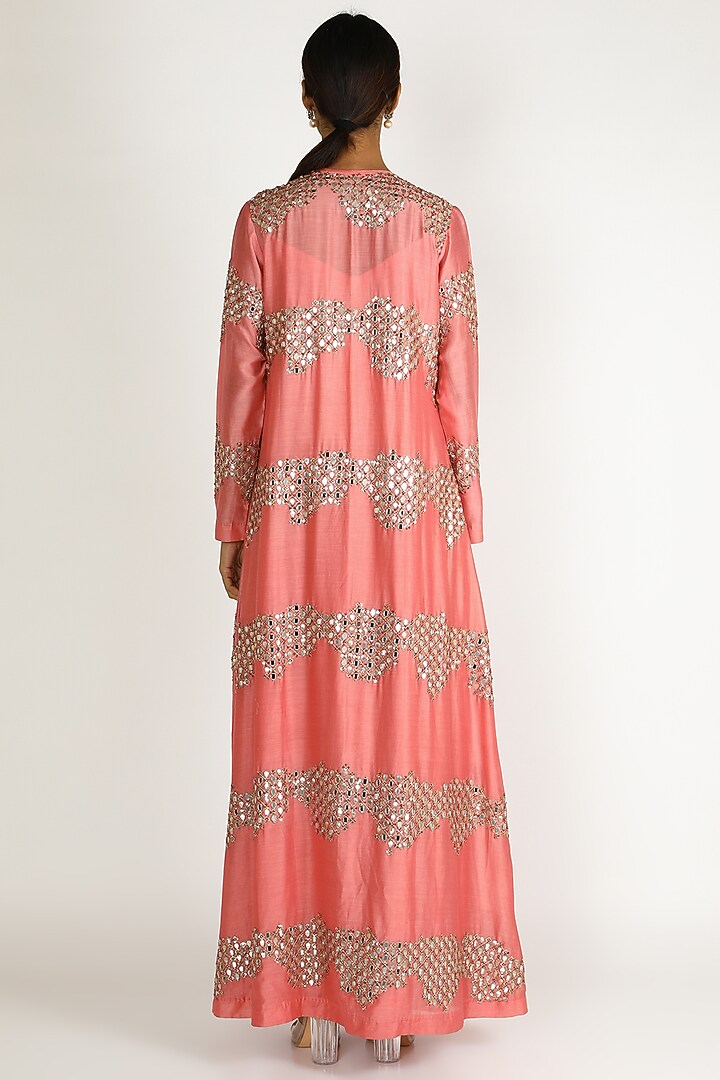 Blush Pink Embroidered Tunic Set by Loka By Veerali Raveshia at Pernia's Pop Up Shop