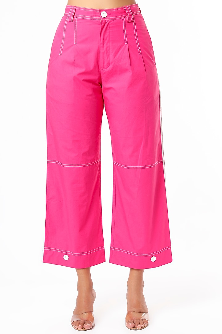 Dark Pink Tapered Trousers by Lovebirds at Pernia's Pop Up Shop