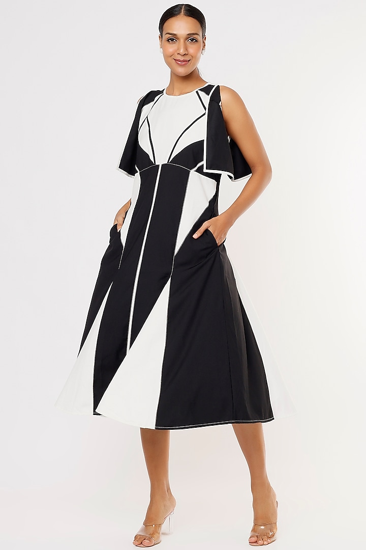 Black & White Suiting Dress by Lovebirds