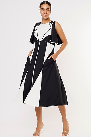 Black & White Suiting Dress by Lovebirds