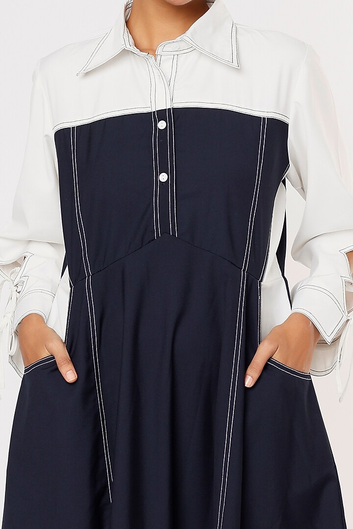 Navy Blue Asymmetrical Vacation Dress by Lovebirds at Pernia's Pop Up Shop