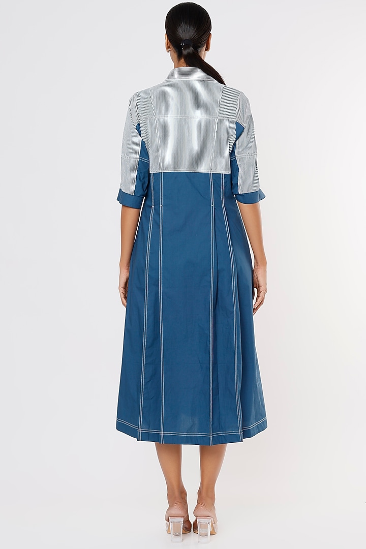 Blue Cotton Vacation Dress by Lovebirds at Pernia's Pop Up Shop