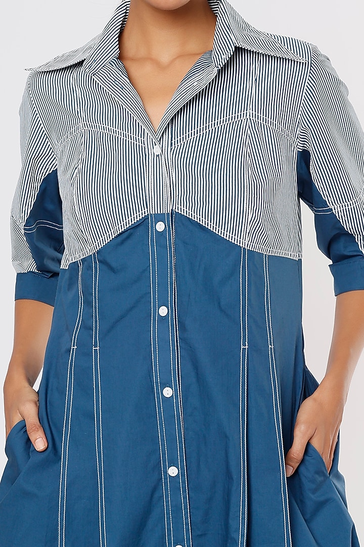 Blue Cotton Vacation Dress by Lovebirds at Pernia's Pop Up Shop