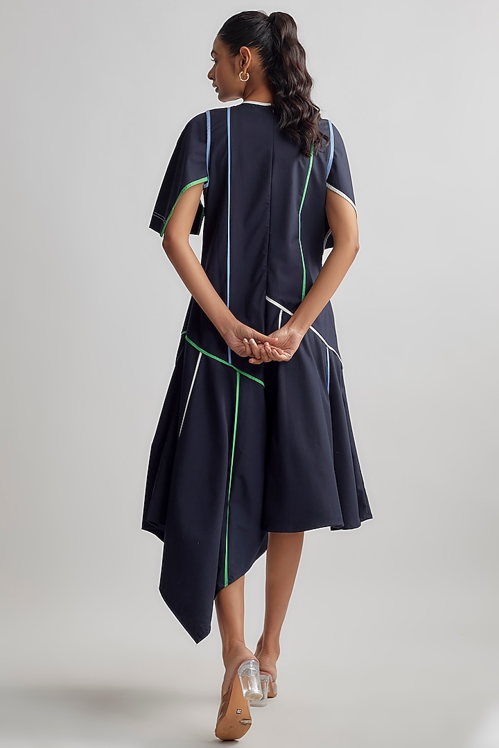 Navy Blue Terry Rayon Vacation Dress by Lovebirds at Pernia's Pop Up Shop