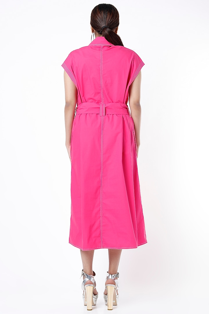 Fuchsia Poplin Vacation Dress by Lovebirds at Pernia's Pop Up Shop