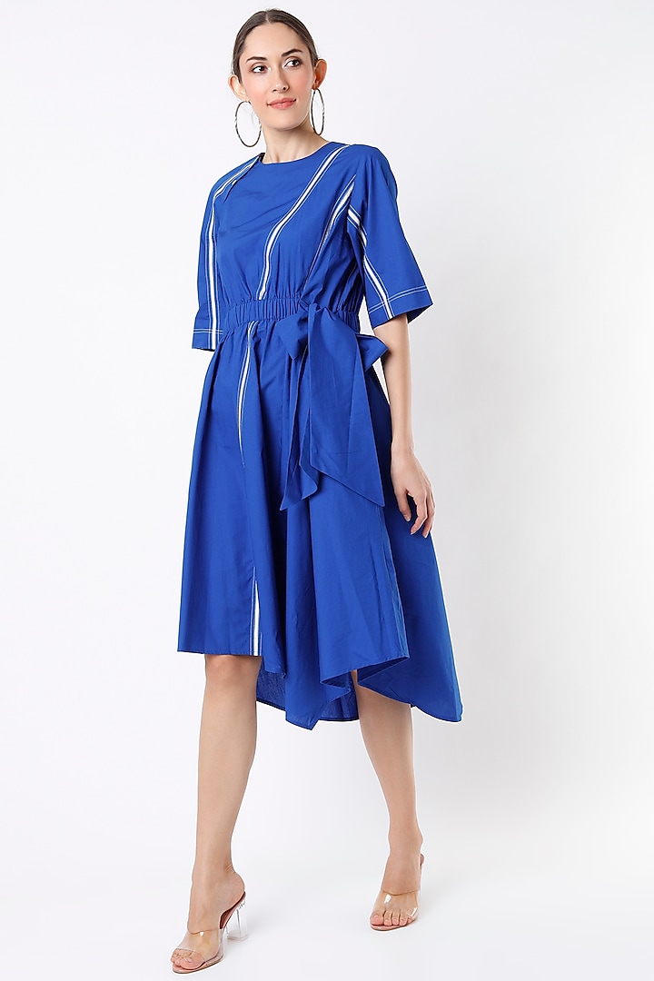 Cobalt Blue Asymmetrical Dress by Lovebirds