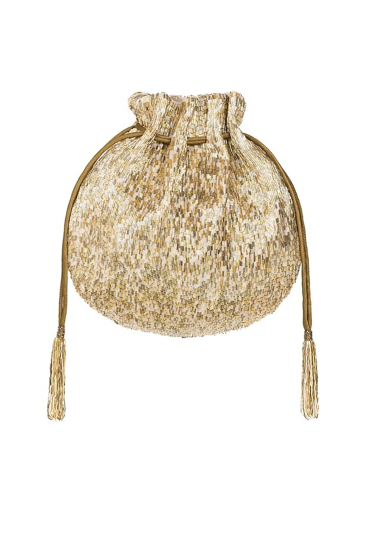 Gold Embroidered Potli by Lovetobag at Pernia's Pop Up Shop