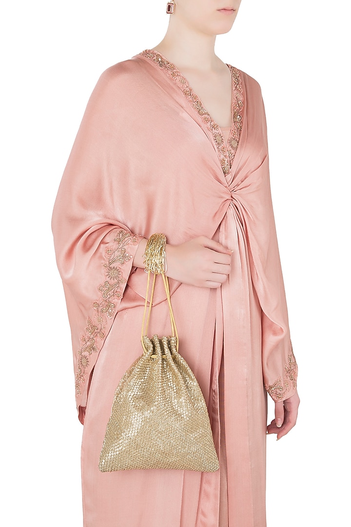 Golden embroidered ombre potli available only at Pernia's Pop Up Shop.
