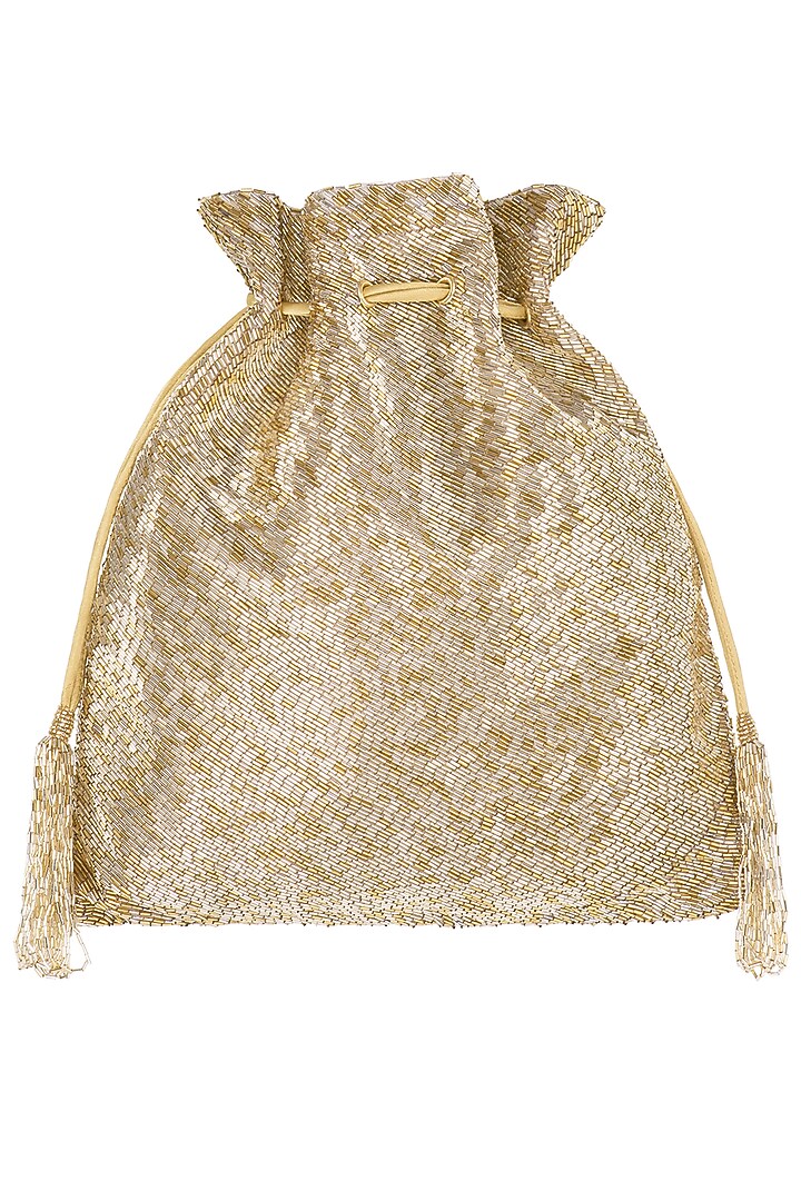 Golden embroidered ombre potli available only at Pernia's Pop Up Shop.