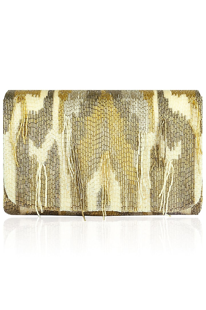 LovetoBag presents Gold Amber SQB Clutch available only at Pernia's Pop Up Shop.